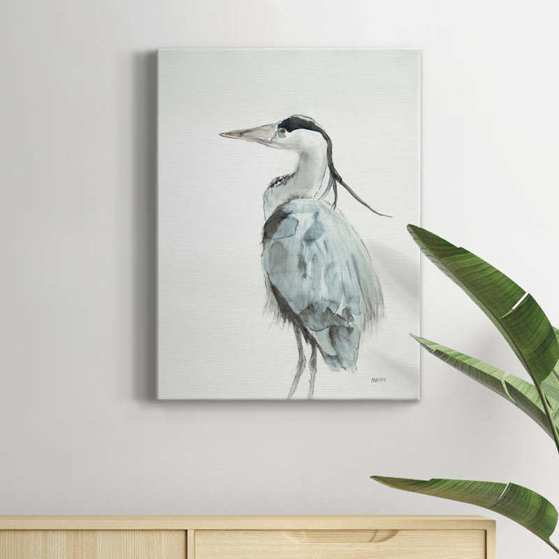 BLUE Heron II - Impression sur toile tendue, H 12 po x l 8 po x P 1 po