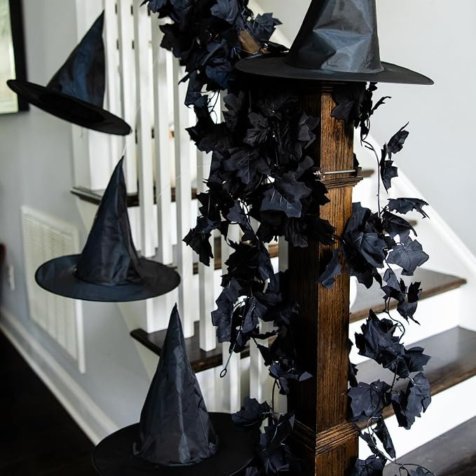 6.3cm Faux Garland, Black
