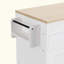 Îlot de cuisine avec table de salle à manger extensible, îlot de cuisine sur roulettes avec support à épices et 2 tiroirs, armoire à 4 portes, pour la cuisine, la salle à manger-1704892434