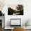 Breaking Dawn foncé contemporain noir gris paysage brun foncé