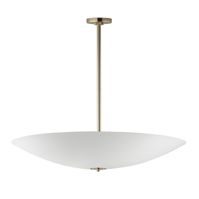 Vesta 1 - Light LED Pendant, French Gold, Matte White, 4.75" H x 23.5" W x 23.5" D