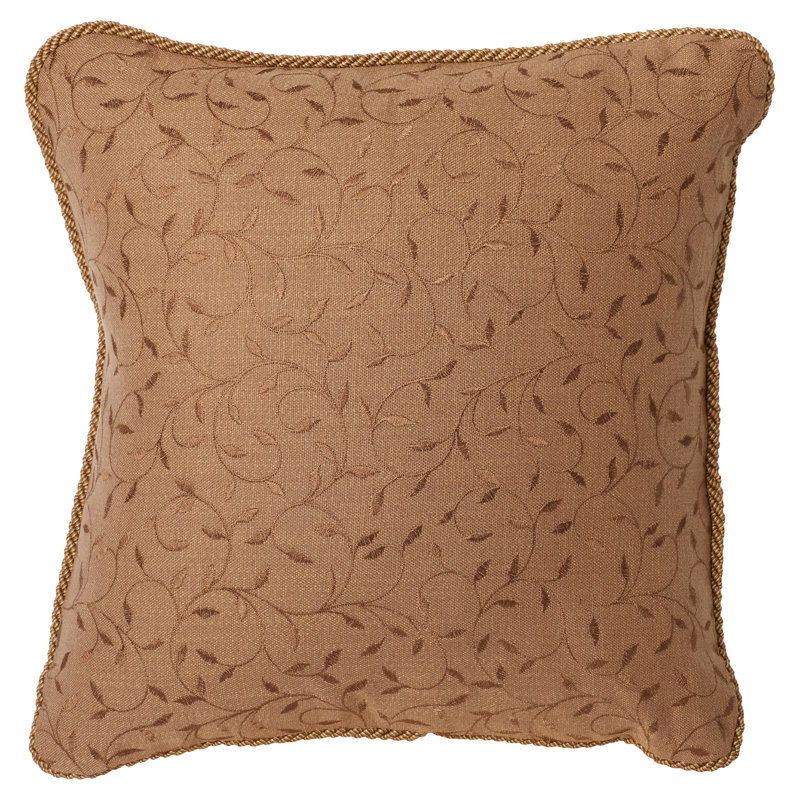 Titsworth Embroidered Linen Reversible Throw Pillow