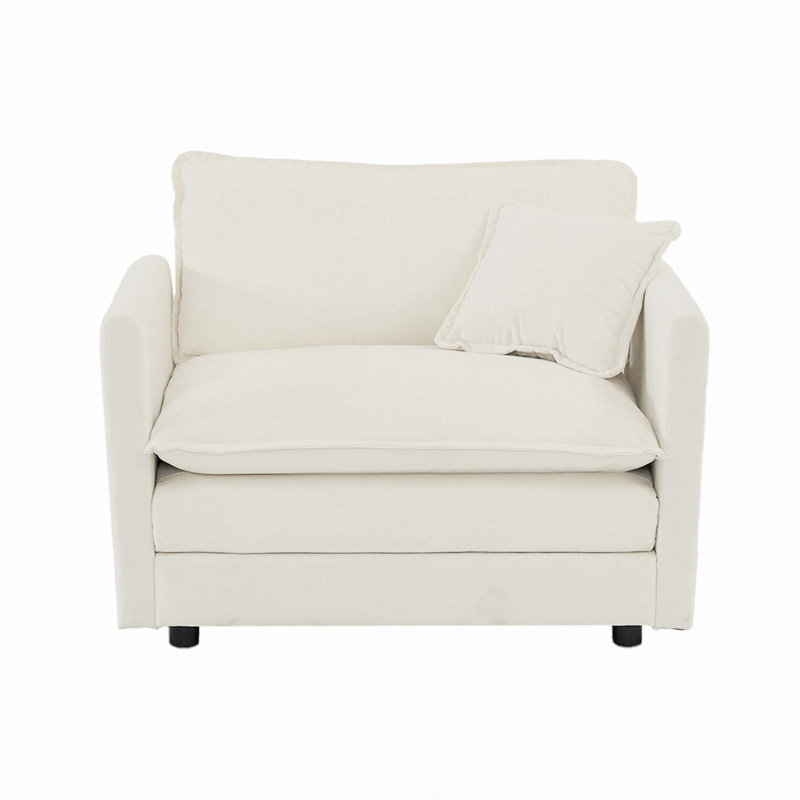 Fauteuil de lecture rembourré Comfy, Blanc