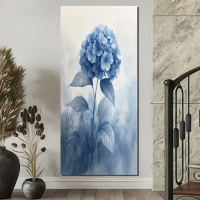 Blue Hydrangeas In The Mist Dream II - Hydrangea Wall Art