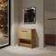 Meuble-lavabo autoportant de 30 po, armoire en contreplaqué 2 portes, facile à entretenir et à eau, assemblage simple, conception américaine, meuble-lavabo en chêne 2 portes, style, couleur