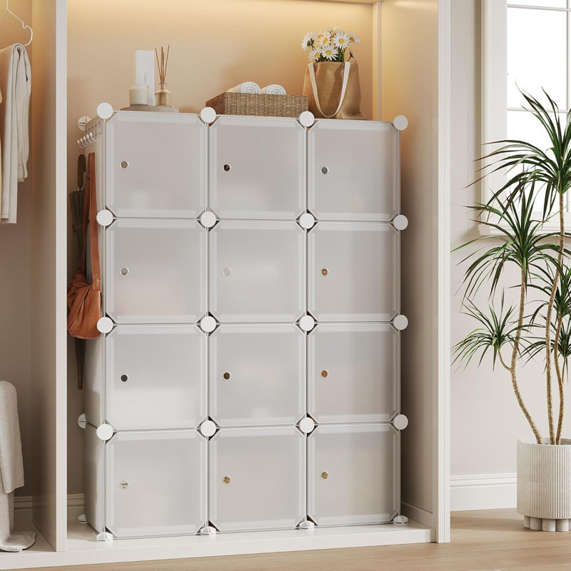 8-Tier 48-Pair Expandable Shoe Cabinet Organizer - Portable Stackable Shoe Rack with 2 Versatile Hooks, Freestanding Space Saving Storage for Bedroom, Closet, Entryway & Apartment