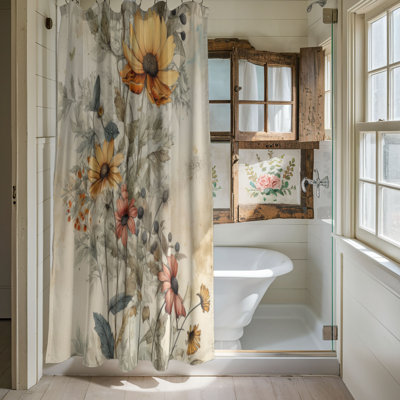 Rideau de douche Weathered Blossoms - Premium