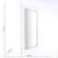 Miroir rectangulaire rustique en bois massif sculpté à la main de forme ondulée - 36 po x 72 po