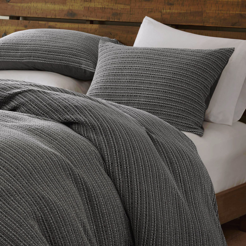 3PCS Full/Queen Waffle Washed Duvet Set
