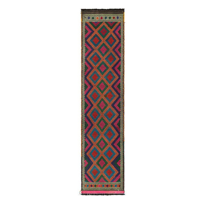 One-of-a-Kind 2'1"X9'1" No Wool Area Rug