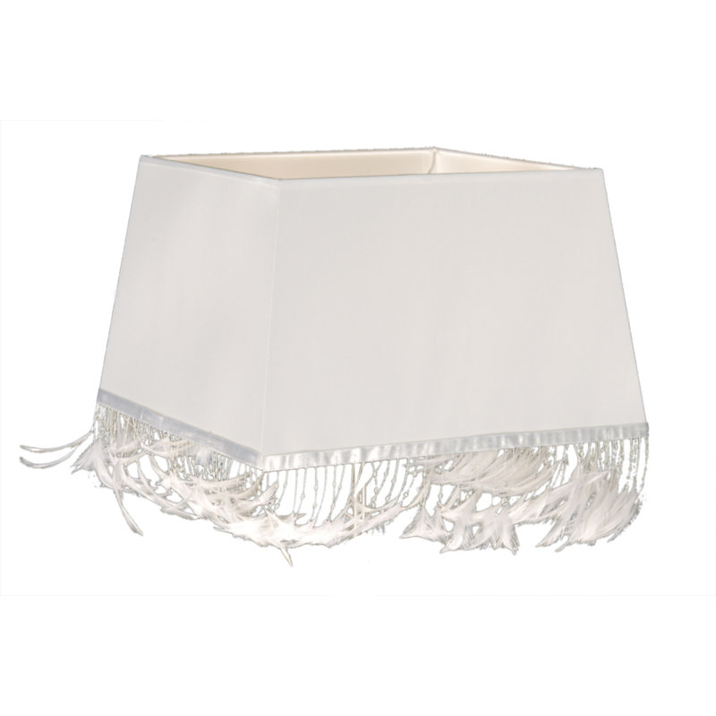 Renteria 19cm H Plume Rectangle Lamp Shade, White