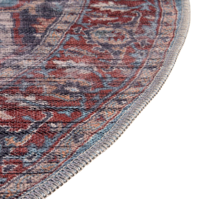 Heffington Oriental Indoor Rug, Round 10'6" x 10'6"