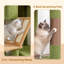 Arbre à chat 69 po pour 2-3 grands chats, tour à chat multi-niveaux avec condos, hamac et planche à gratter intégrée pour une escalade sans couture, vert-1352773954