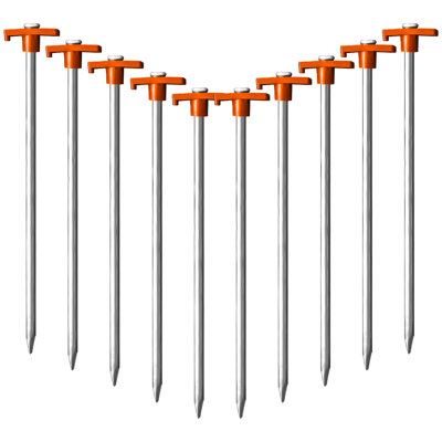 Amaira Galvanized Metal Tent Pegs Stake Non-Rust Camping Family Tent Accessory