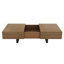 Table basse de style Mid-Century avec plateau coulissant et rangement dissimulé