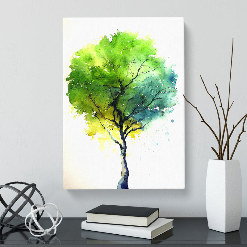 CAN-V0523-1788X Pear Tree Watercolour - Wrapped Canvas Print, 50cm H x 35cm W