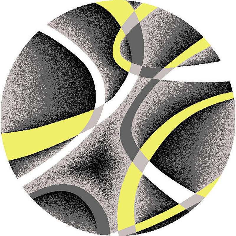 Mccampbell Performance Abstract Indoor Rug, Round 7'