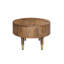 Table basse ovale en bois avec pieds en fer Mango