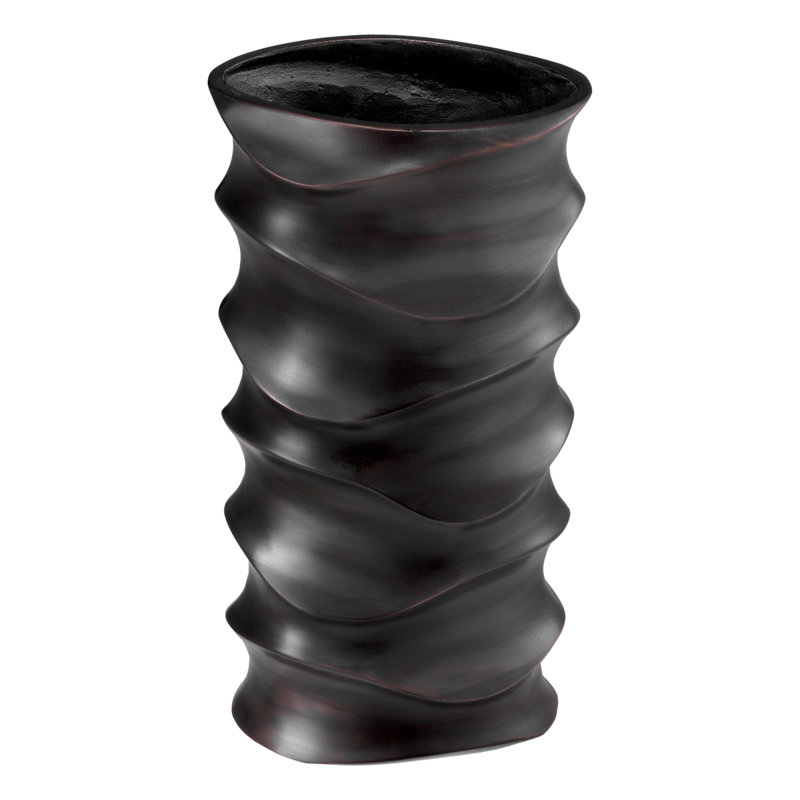 Rapho Handmade Aluminum Table Vase, Bronze