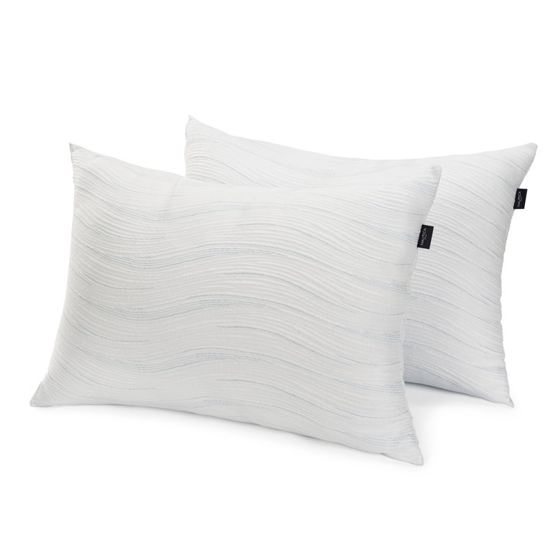 White Polyester Cooling Knit King Pillow