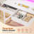 Small Computer Desk With 2 Drawers & LED Lights,Home Office Desks With Side Pocket And Monitor Stand-939457985-931550594