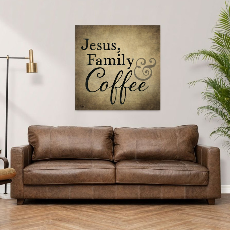 «Jesus Family Coffee», art contemporain fantaisiste, H 36 po x l 36 po