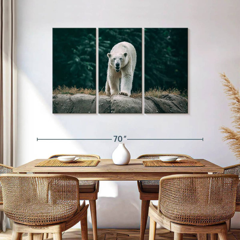 Brampt Angry Polar Bear, 36" H x 57" W