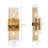 Glamorous 2-Light Brass Wall Sconce
