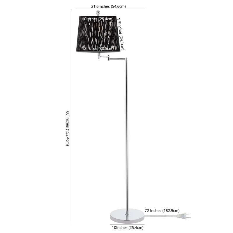 Sorren 60'' Chrome Swing Arm Floor Lamp