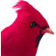Paquet de 12 ornements d'oiseaux rouges