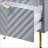 Modern Grey High Gloss 2-Drawer Nightstand