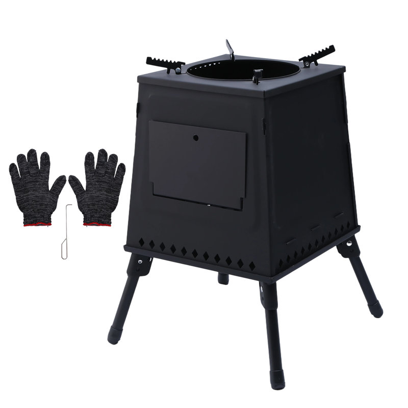 T-Shaped Wood Burning Smokeless Outdoor Fireplace