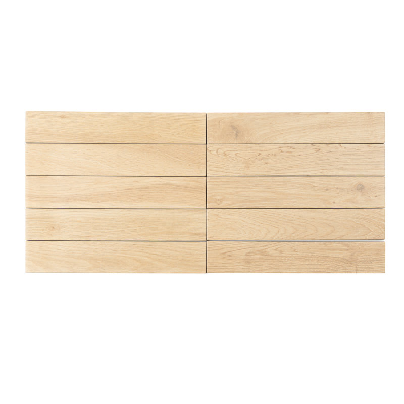 Grove 2x12 in. Wood Matte Porcelain Rectangle, Brick Wall and Floor Tile (5.83 sq ft/case, 34-Pack), Light Wood