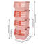 Bacs de rangement empilables rectangulaires 11 "4PCS-1466939017