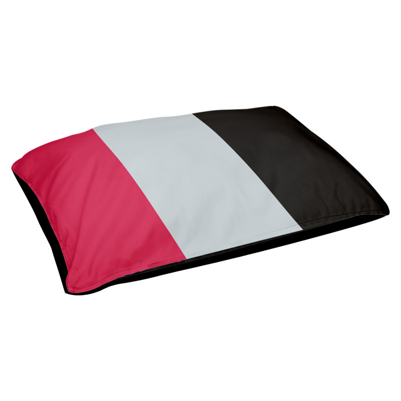 Golden State Polyester Pet Bed, Extra Large (50" W x 40" D x 17" H), Red/Silver/Black