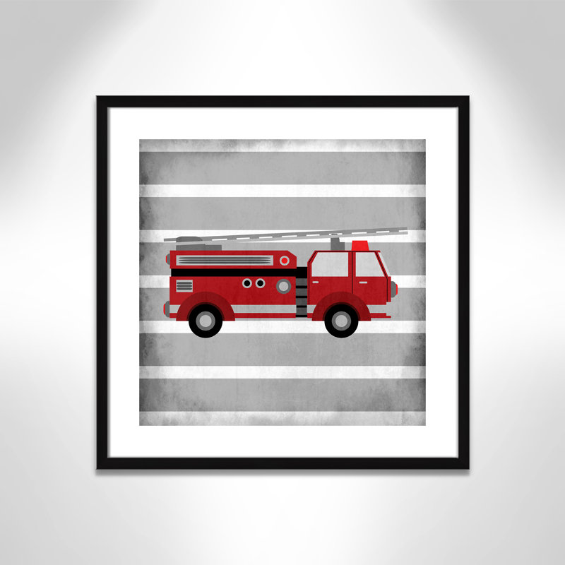 In Red 1' Wall Decal, Black Box Framed, 22.5" H x 22.5" W x 1.18" D