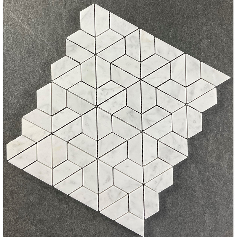 Marble Mosaic Wall & Floor Tile, White Carrara