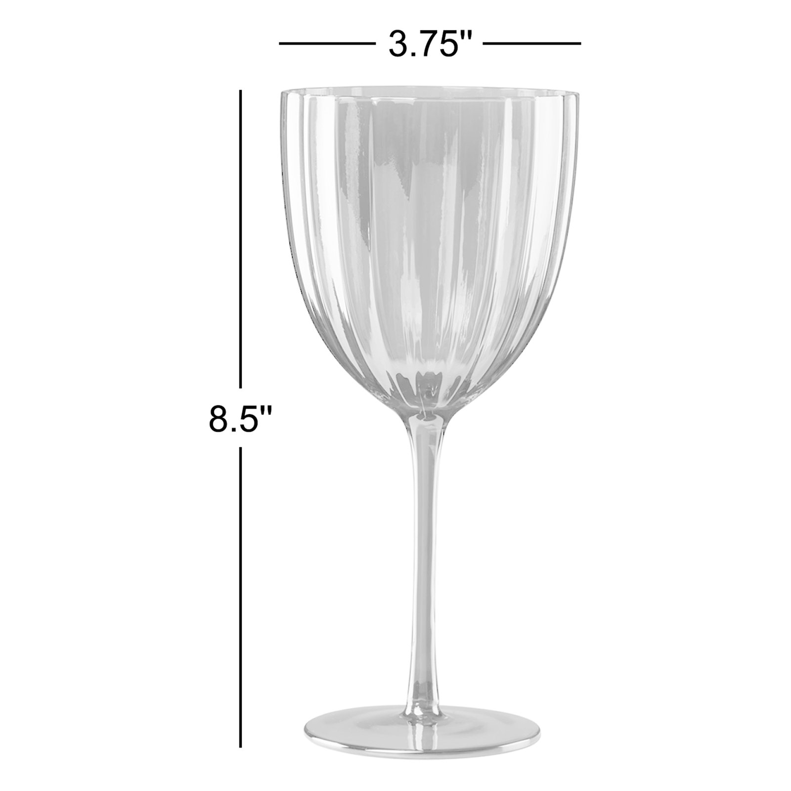 Ribbed Wine Glass