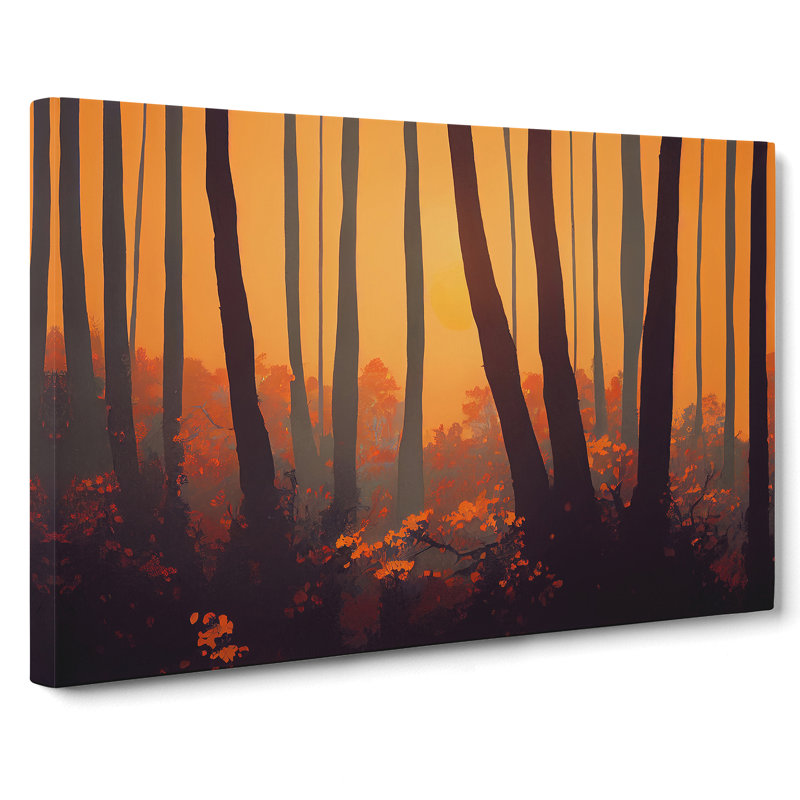 Summer Forest Sunset Vol.2 - Wrapped Canvas, 35cm H x 50cm W x 3cm D
