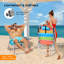 Ensemble de 2 chaises de plage pliantes à rayures en aluminium