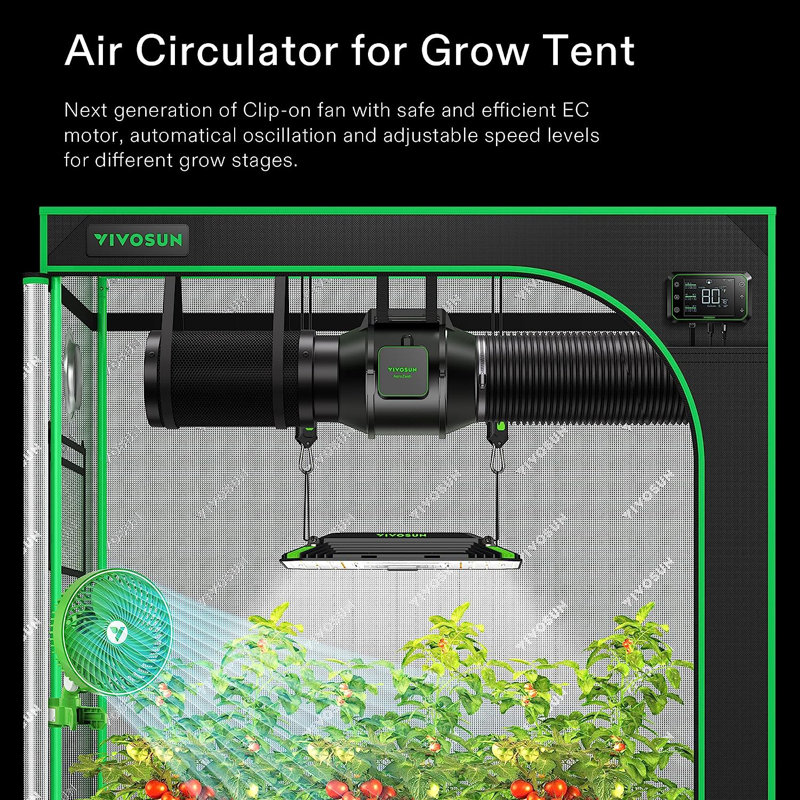 Green 6-Inch Oscillating Clip-On Desk Fan with Remote Control