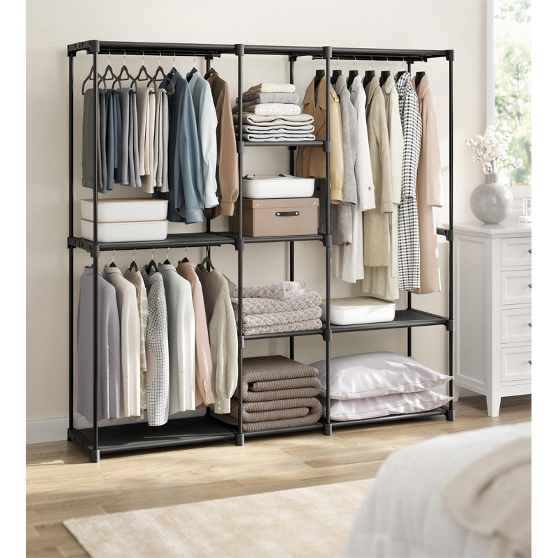 Aguon 182cm Portable Wardrobe, Black