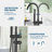 Double Handle Floor Mounted Freestanding Tub Filler Faucet with Handshower-74708624