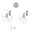 Applique murale 1 lumière en laiton mat à brancher ou câblée avec abat-jour en verre transparent Thoreson, ampoule incluse