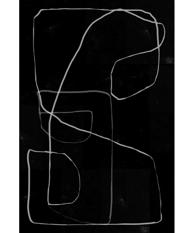 Minimalist Abstract Forms by Cartissi — Abstract Wall Art, 24 × 36, Matted Framed Print, Tan