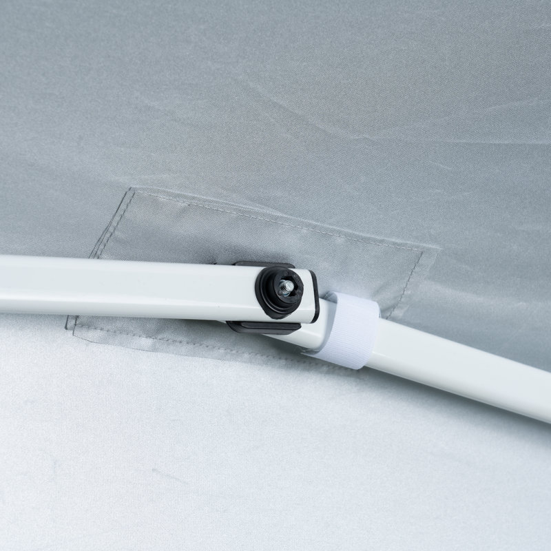 Extérieur 10 pi L 10 pi. Auvent escamotable en acier D, Blanc