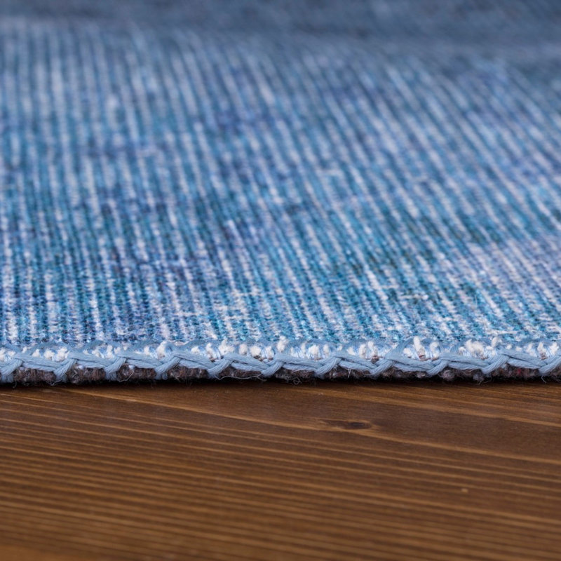 Tapis lavable en machine Premium, 4,6 x 6,2 pieds, 100% polyester, 1850 g / m² | Hauteur des poils: 0,2 po | Poly-coton écologique recyclé | Parfait pour le salon, la chambre à coucher et les endroits très passants