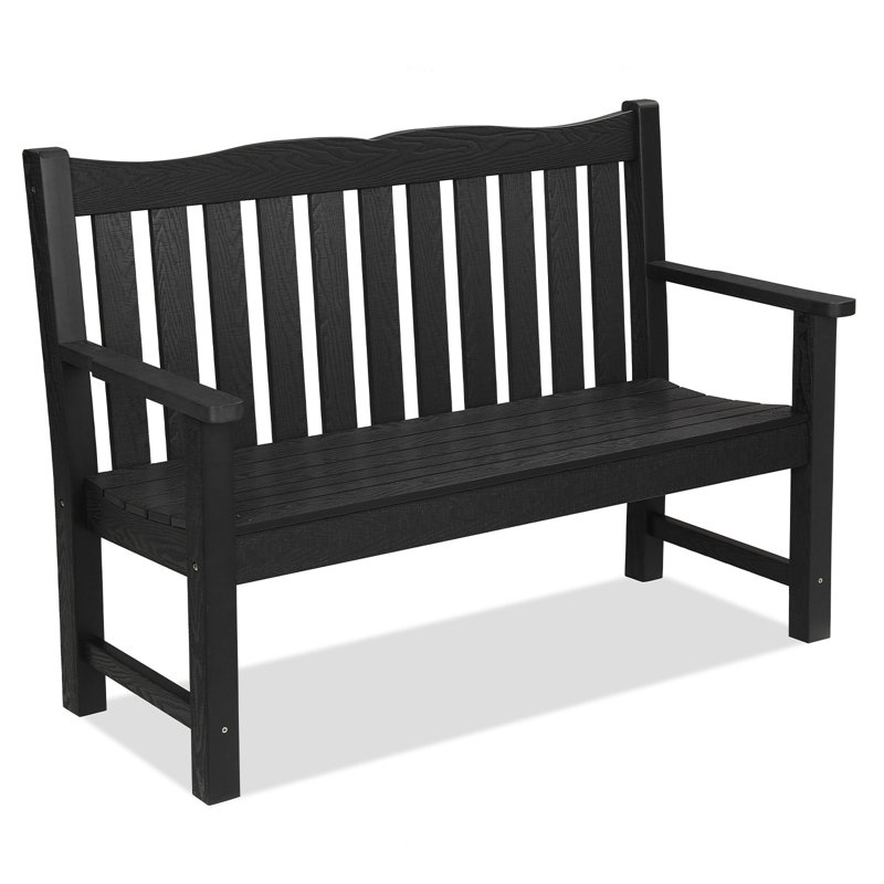 Banc d'extérieur imperméable 49 po, Noir