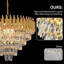 Albree 23.2" Luxury Dual-Tone Gold/Rose Gold Crystal Chandelier, E14 Base, Bulb Excluded