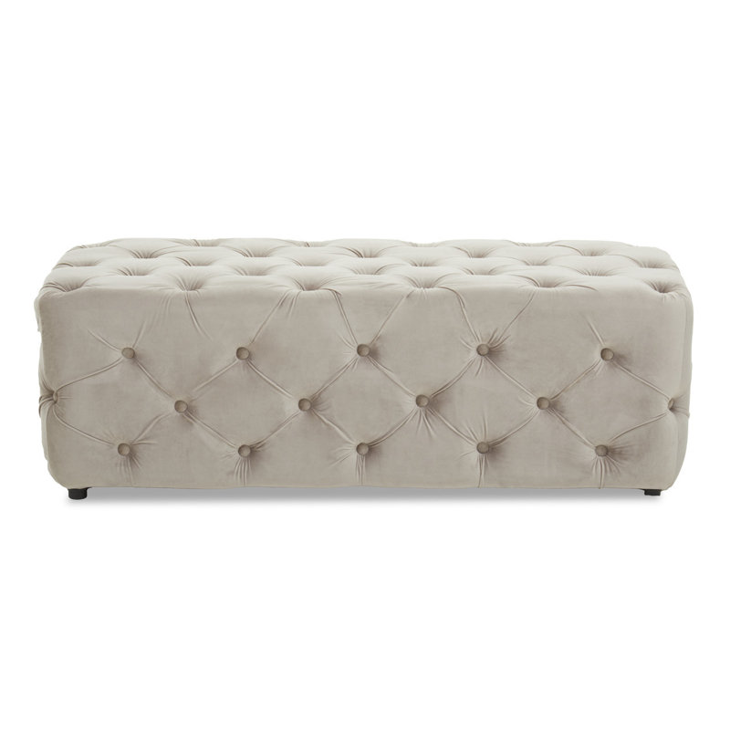 Fason Polyester Blend Upholstered Bench, Mink